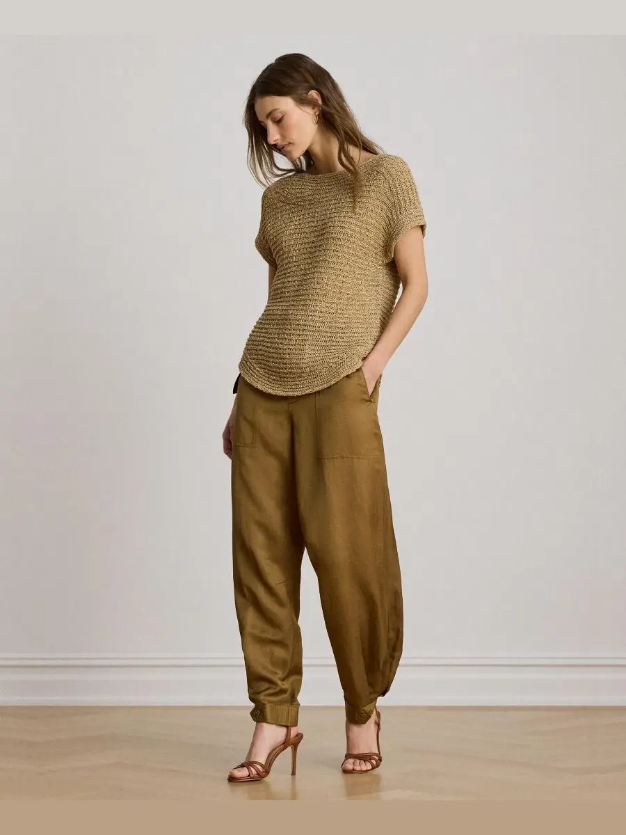 Свитер с лодочкой и спущенным плечом Lauren Ralph Lauren — изображение 3 из 6, бежевый