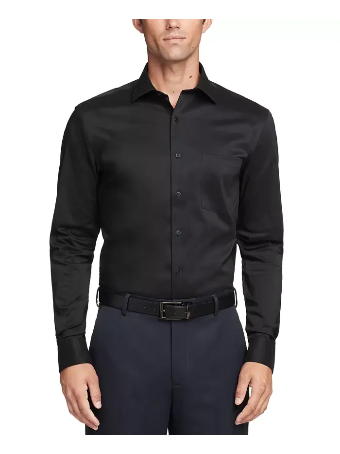 Мужская классическая рубашка Ultraflex Regular Fit Van Heusen — изображение 1 из 3, черный