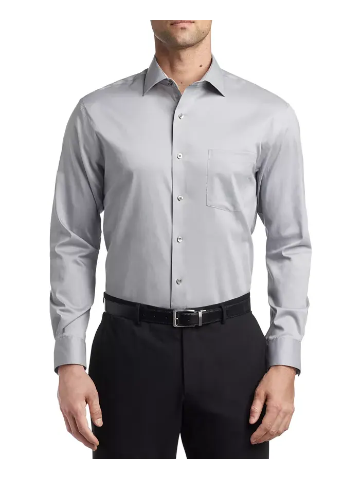 Мужская классическая рубашка Ultraflex Regular Fit Van Heusen — изображение 1 из 3, серый