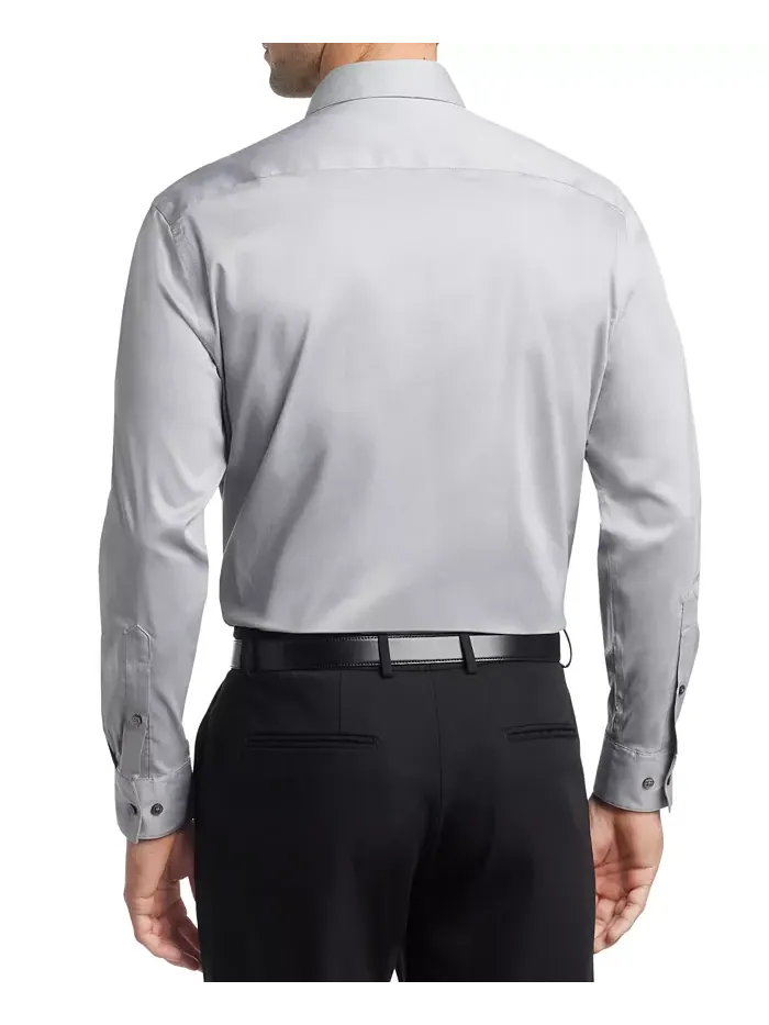 Мужская классическая рубашка Ultraflex Regular Fit Van Heusen — изображение 2 из 3, серый