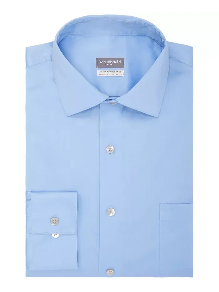 Мужская классическая рубашка Ultraflex Regular Fit Van Heusen — изображение 2 из 2, синий