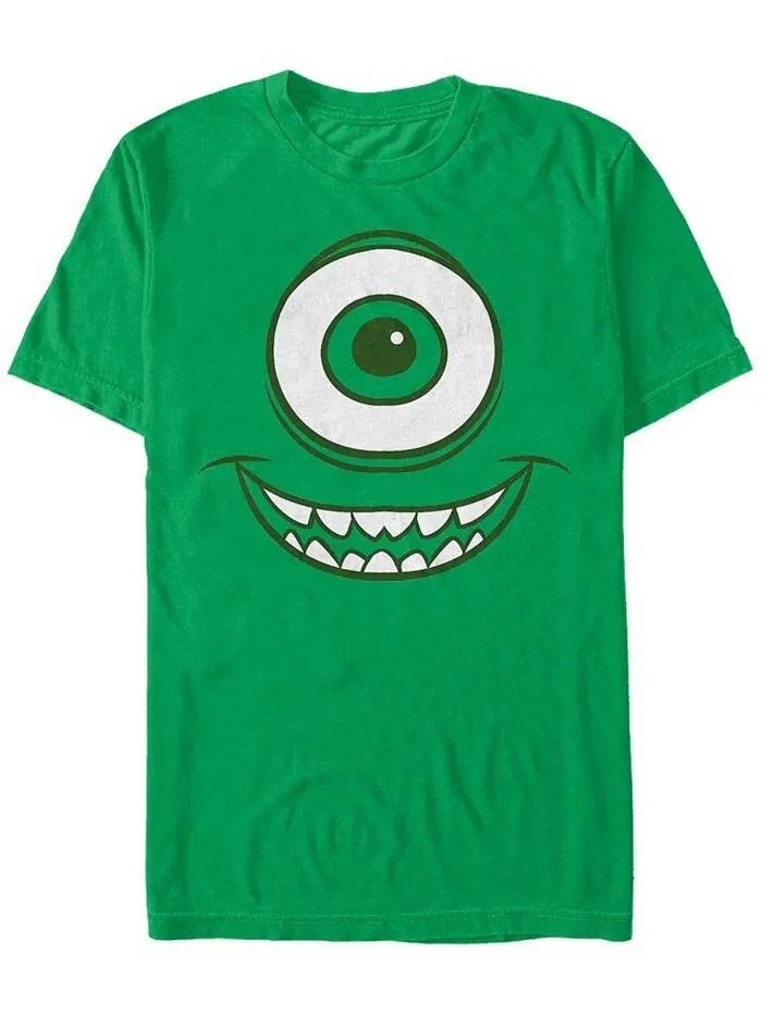 Мужская футболка с короткими рукавами Disney Pixar Monsters Inc. Майка Вазовски, костюм с большим — изображение 1 из 1