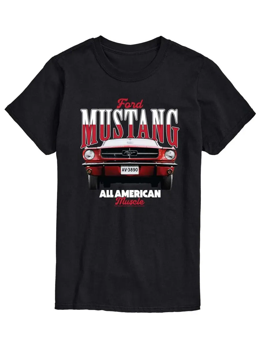 Футболка мужская с коротким рукавом Ford 1965 Mustang AIRWAVES — изображение 1 из 3, черный
