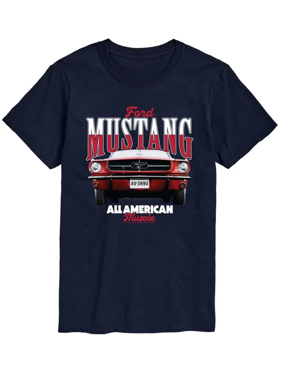 Футболка с коротким рукавом с принтом 1965 Mustang AIRWAVES — изображение 1 из 3, темно-синий
