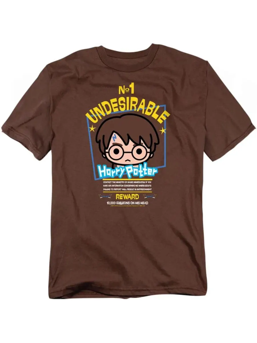 Футболка с принтом Chibi No 1 Undesirable Poster Harry Potter — изображение 1 из 3, коричневый