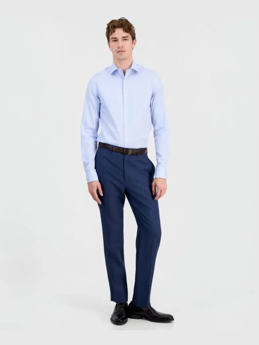 Рубашка с геометрическим принтом Slim Fit Tommy Hilfiger — изображение 2 из 8, синий