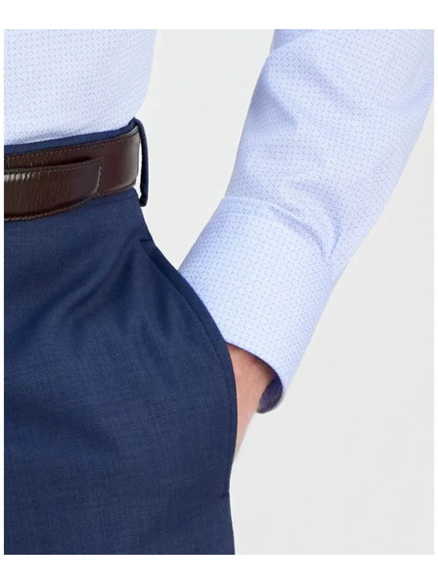 Рубашка с геометрическим принтом Slim Fit Tommy Hilfiger — изображение 5 из 8, синий
