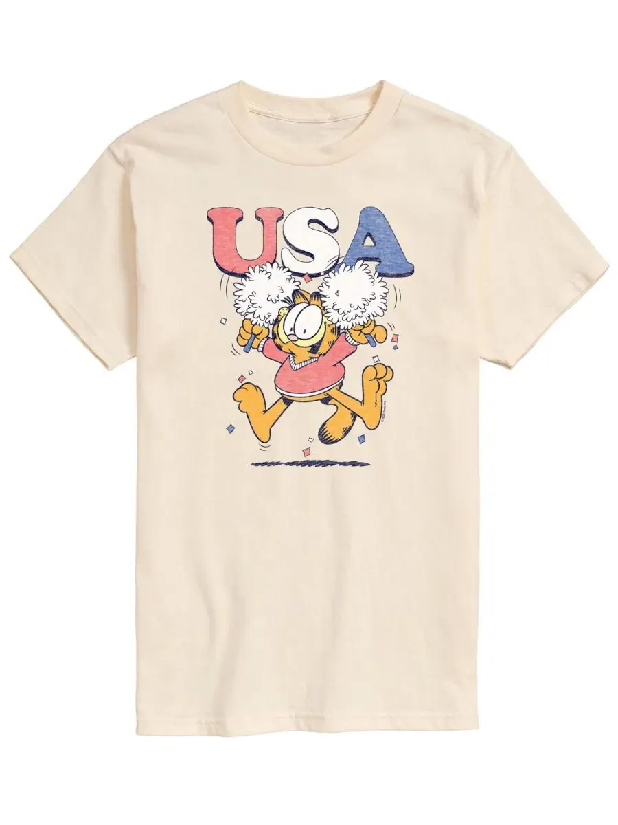 Футболка с длинным рукавом с принтом Garfield USA Cheer AIRWAVES — изображение 1 из 3, бежевый