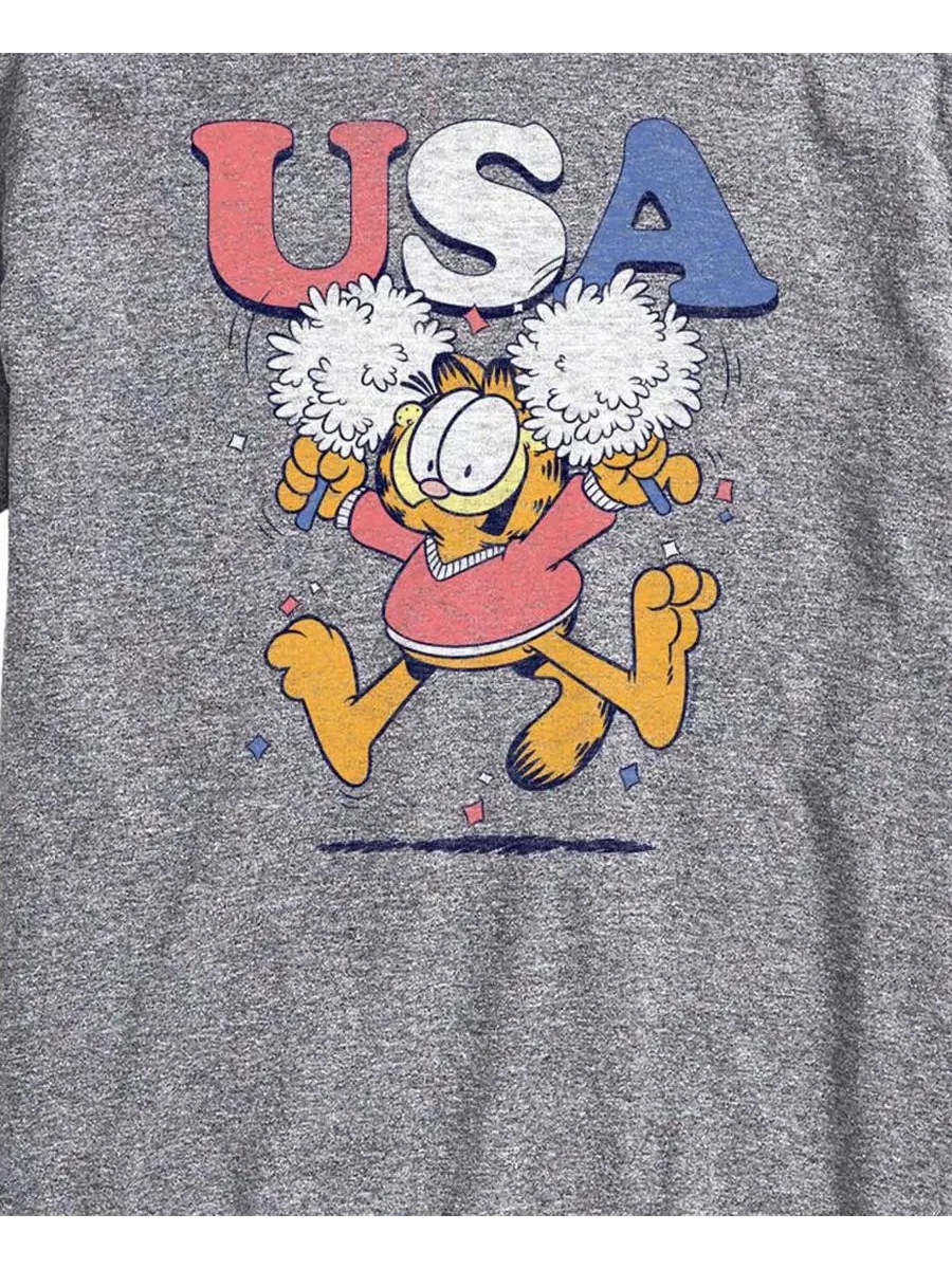 Футболка с принтом Garfield USA Cheer AIRWAVES — изображение 3 из 3, приглушенный