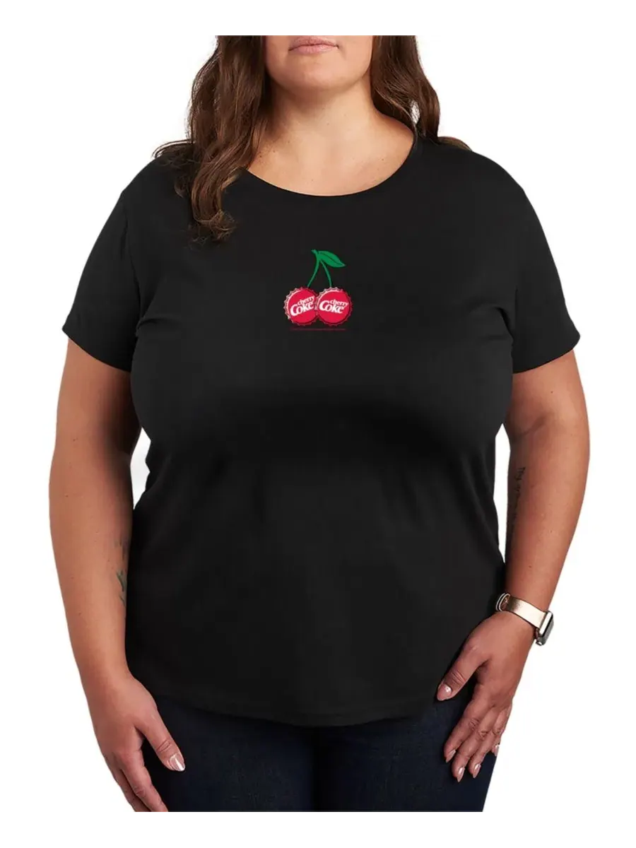 Футболка с принтом Cherry Coke Bottle Cap Hybrid Apparel — изображение 1 из 3, черный