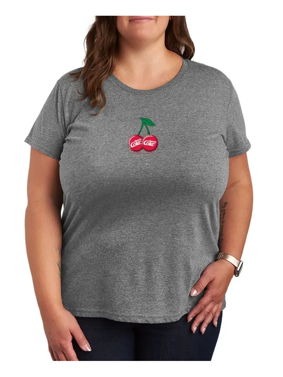 Футболка с принтом Cherry Coke Bottle Cap Hybrid Apparel — изображение 1 из 3, серый
