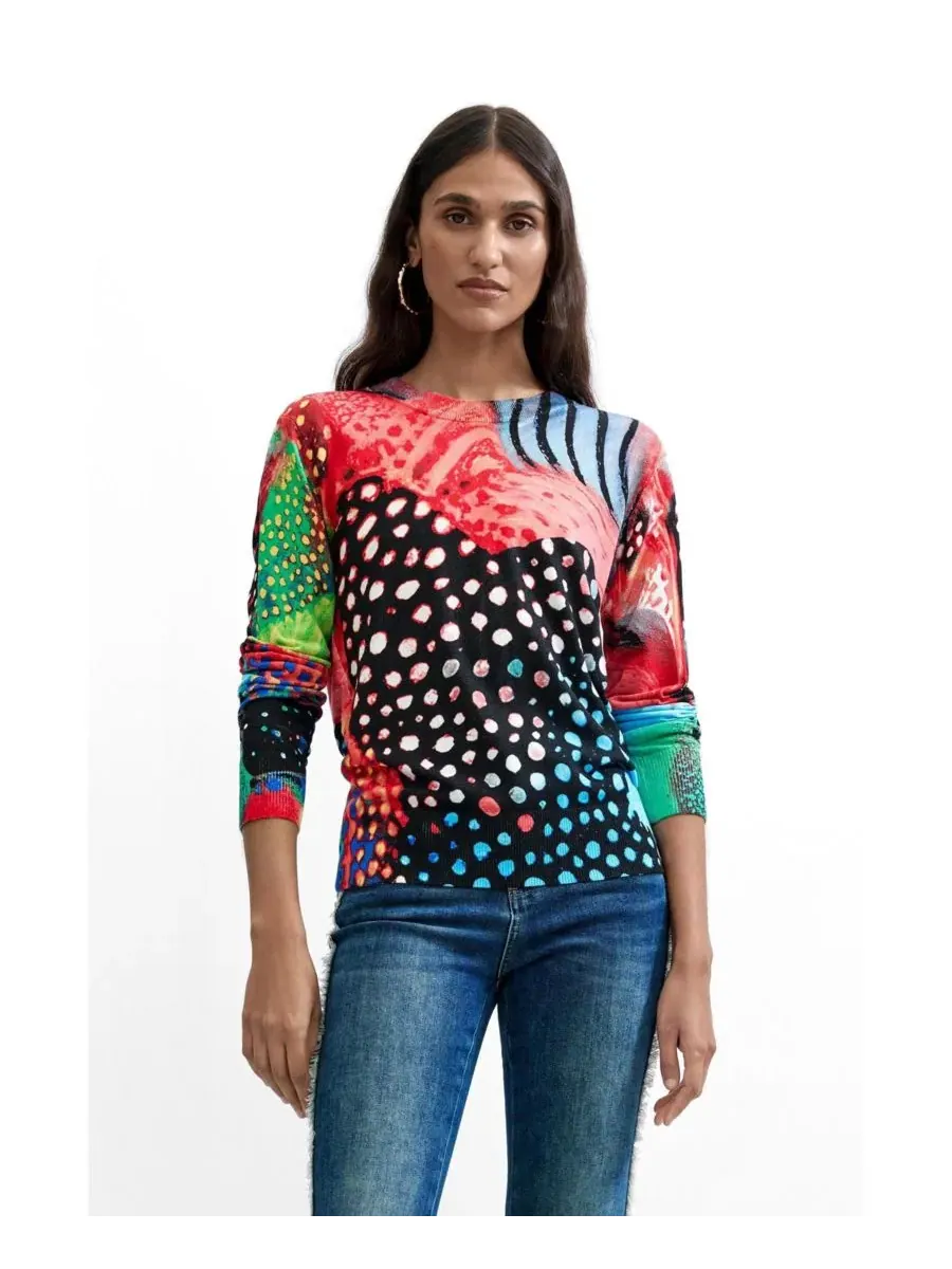 Свитер с мультиколор принтом Desigual
