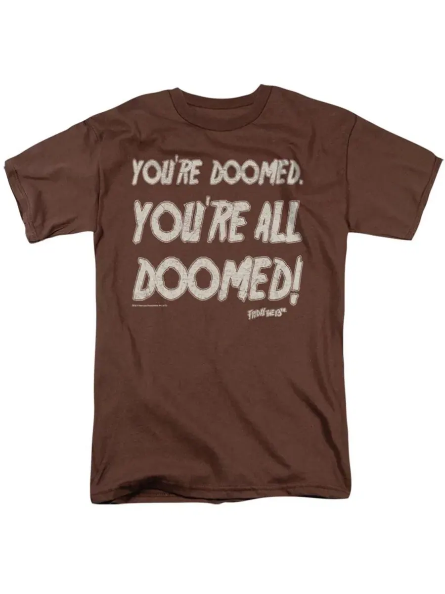Футболка с принтом Doomed Friday The 13th — коричневый