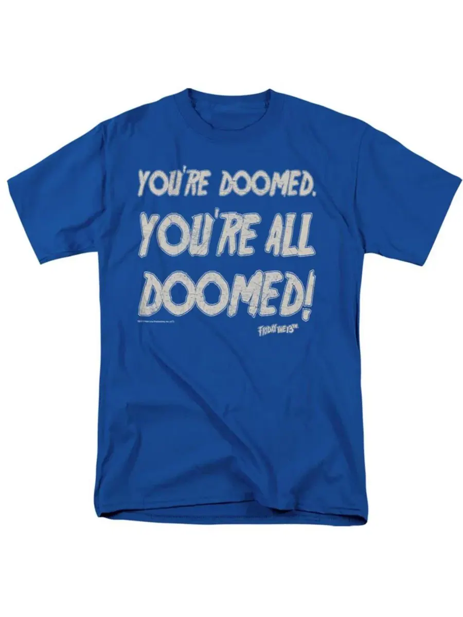 Футболка с принтом Doomed Friday The 13th — синий