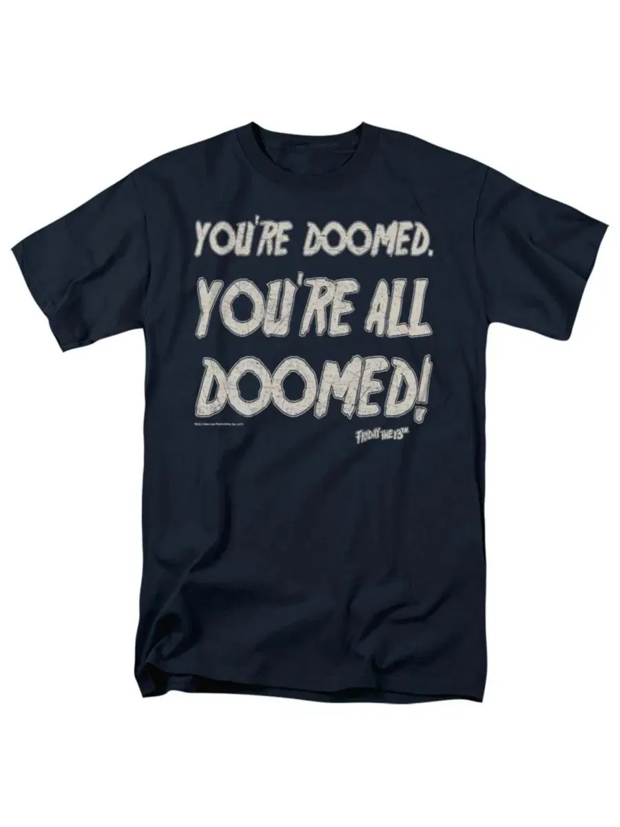 Футболка с принтом Doomed Friday The 13th — синий