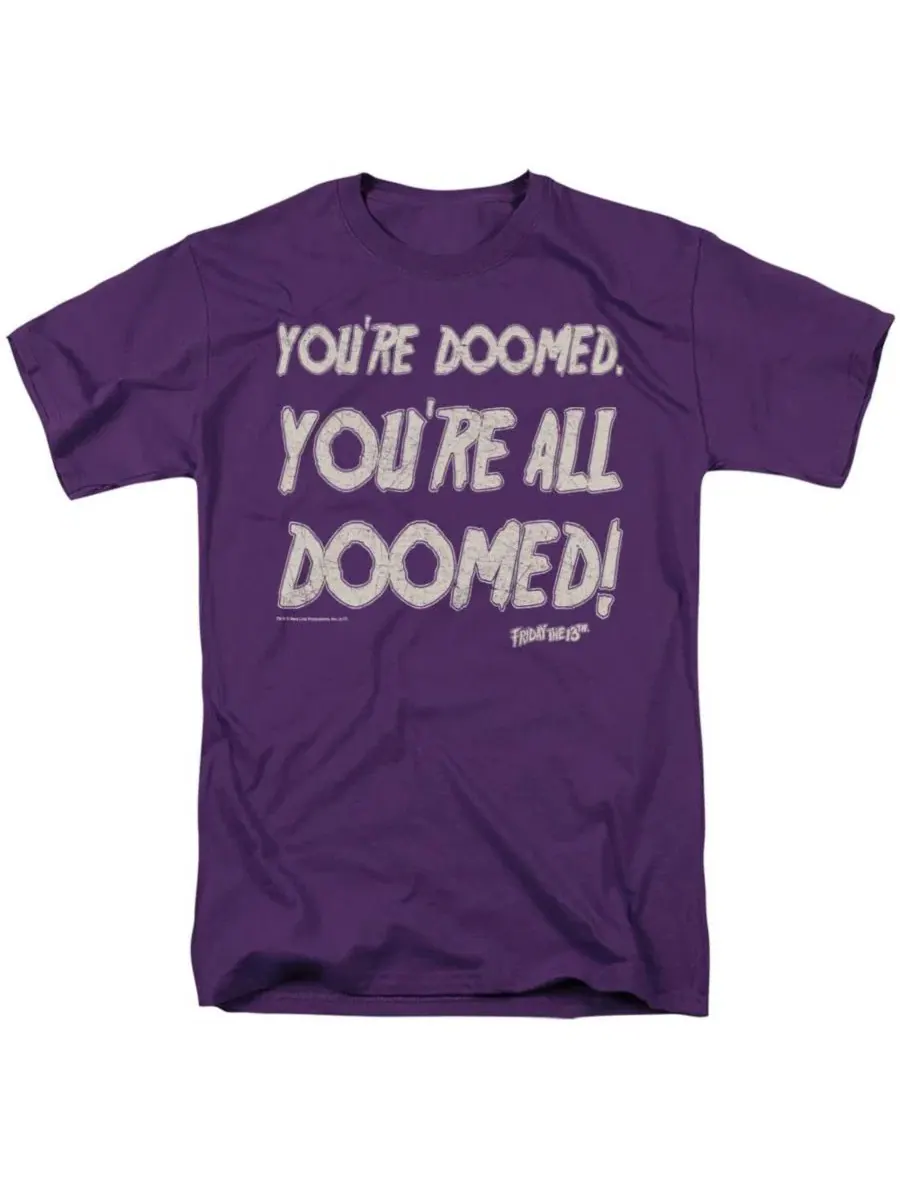Футболка с принтом Doomed Friday The 13th — фиолетовый