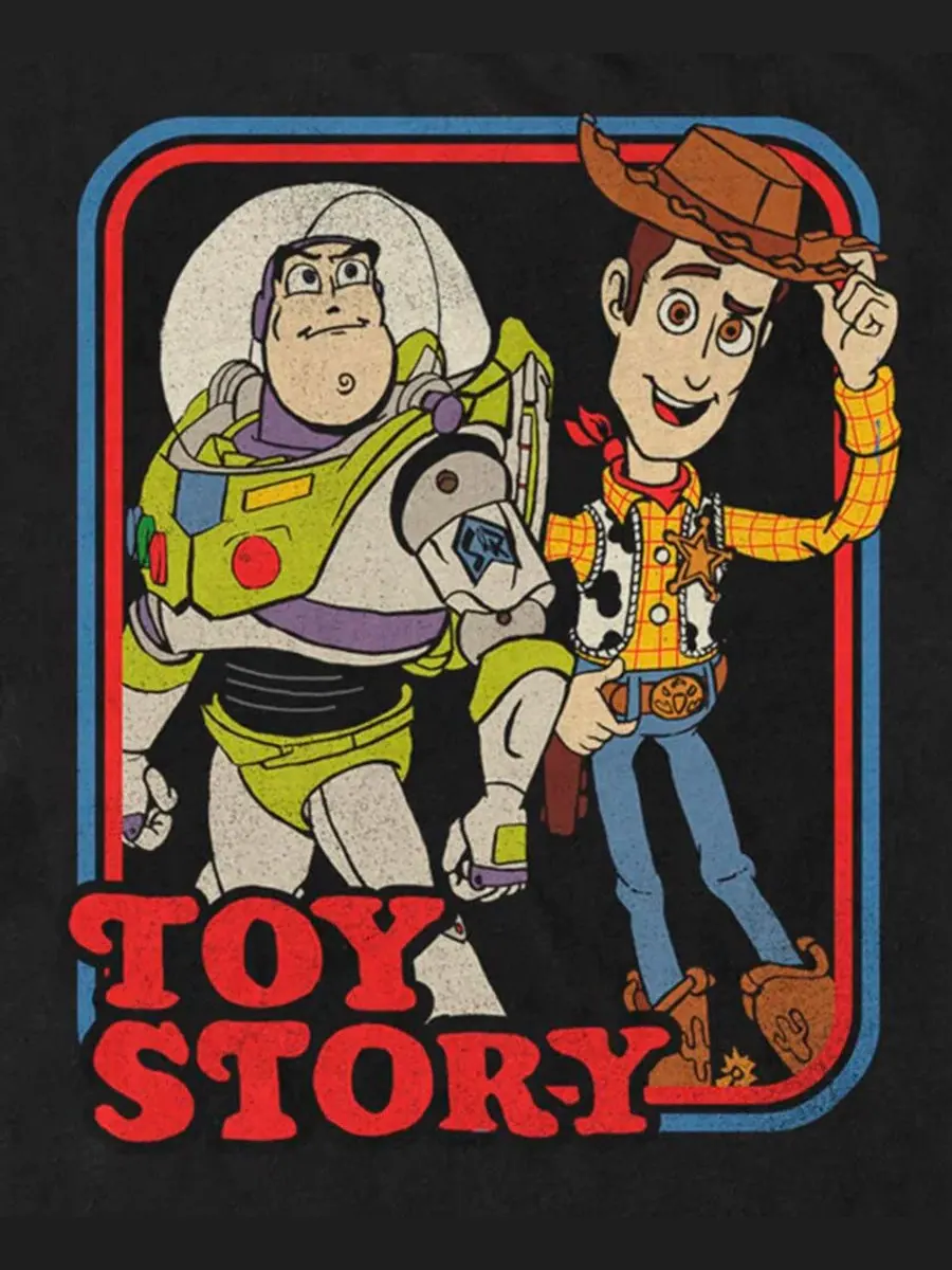 Футболка с принтом Toy Story Storybook Fifth Sun — изображение 3 из 3, черный