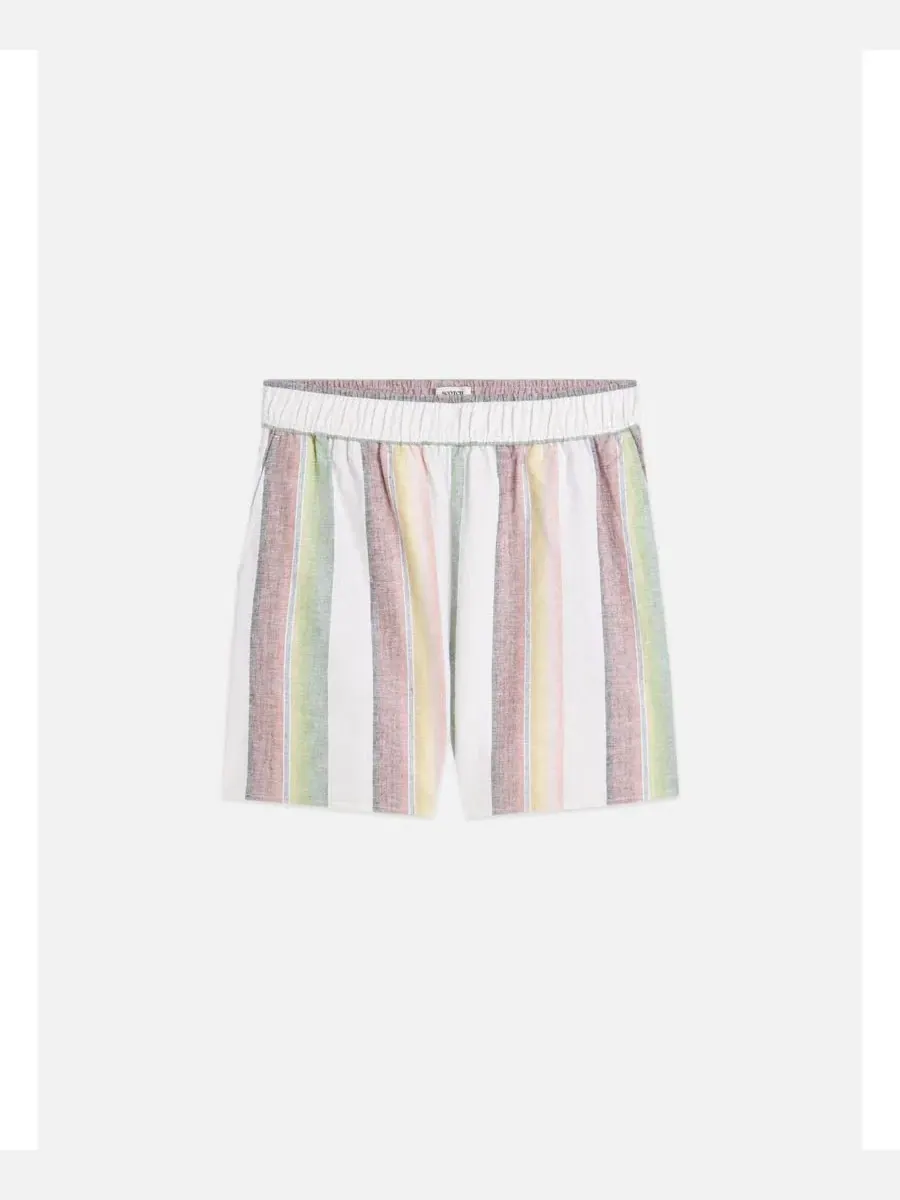 Шорты с эластичным поясом и полосатым принтом, модель Faded Striped Elastic Waistband Short SCOTCH — изображение 5 из 6
