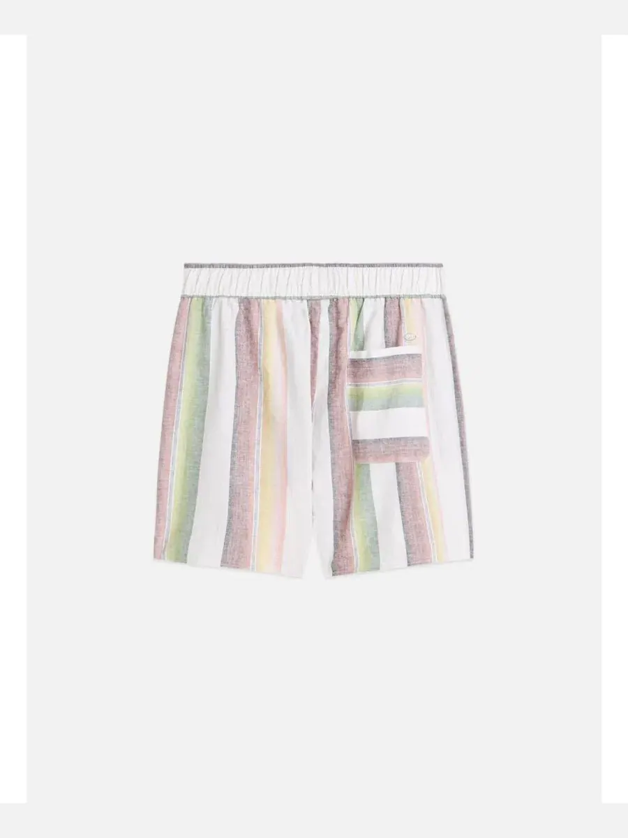 Шорты с эластичным поясом и полосатым принтом, модель Faded Striped Elastic Waistband Short SCOTCH — изображение 6 из 6