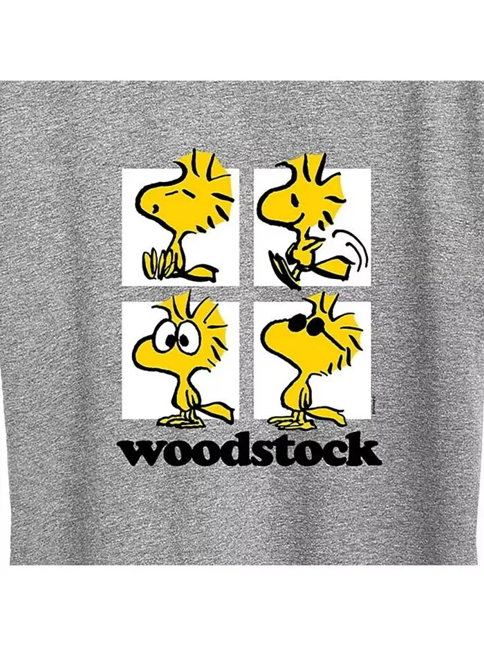 Модная футболка больших размеров с рисунком арахиса Woodstock Hybrid Apparel — изображение 3 из 3, серый