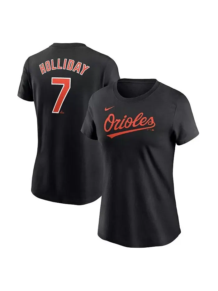 Женская футболка Jackson Holliday Black Baltimore Orioles Fuse с именем и номером Nike — изображение 1 из 3