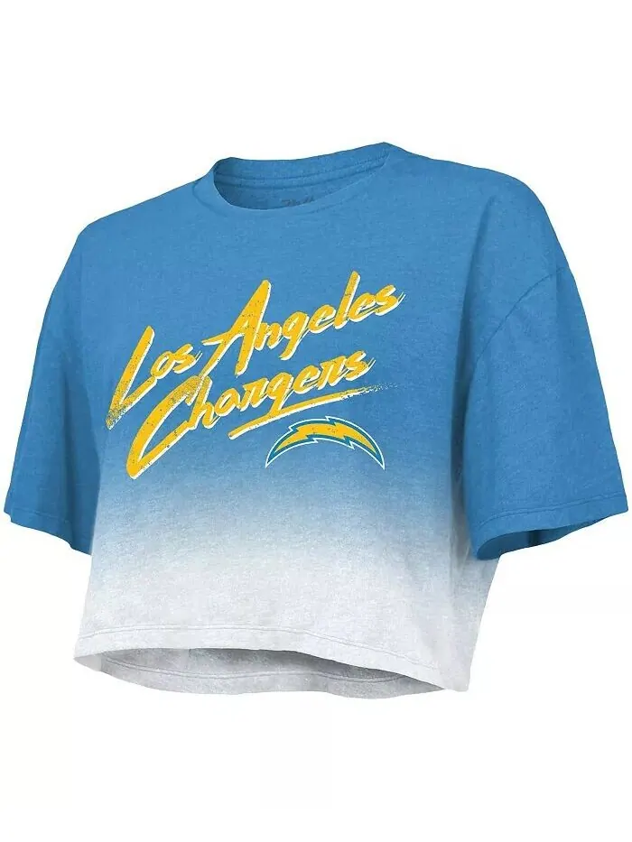 Женская футболка с принтом «Threads Justin Herbert Powder Blue — изображение 2 из 2, белый