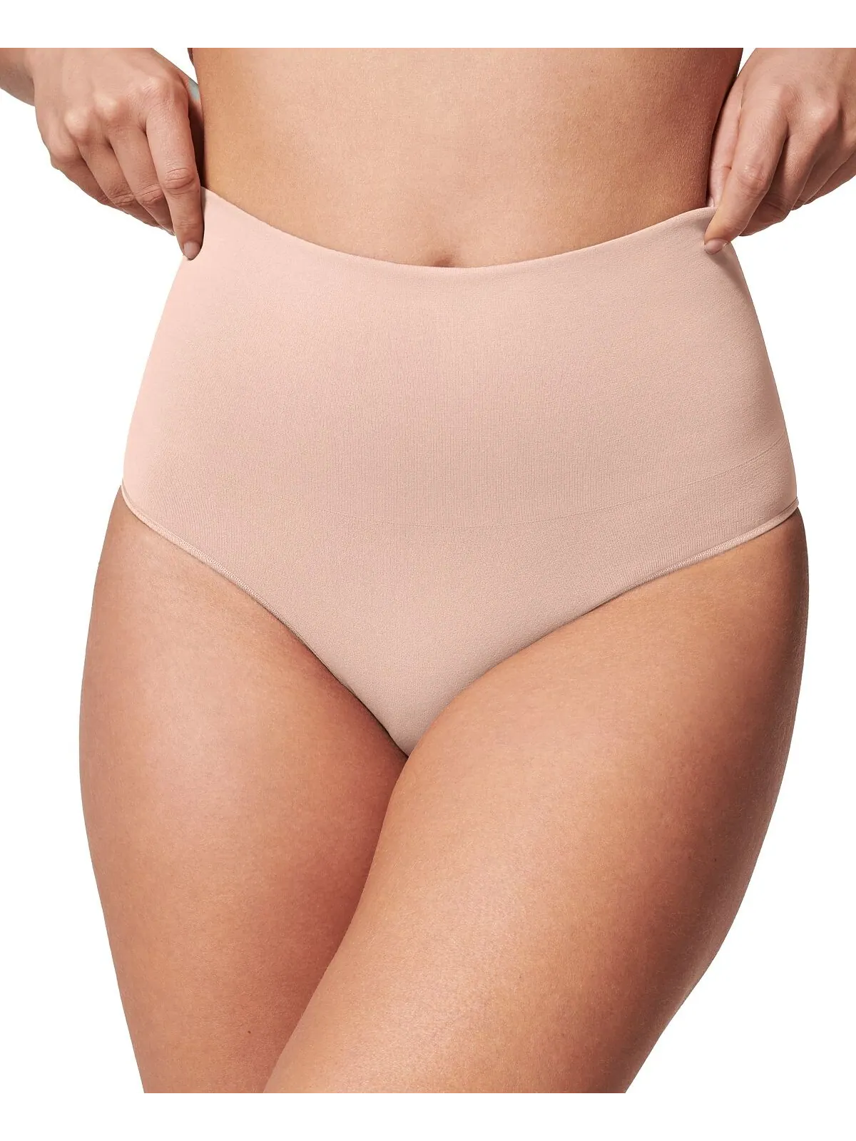 Женские бесшовные моделирующие трусы EcoCare 40047R SPANX — изображение 1 из 3, овсяный