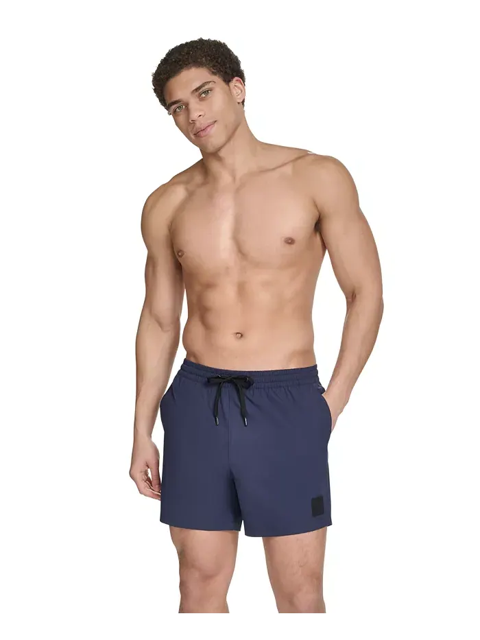 Мужские эластичные плавки Modern Euro 5" Calvin Klein — изображение 1 из 5, темно-синий