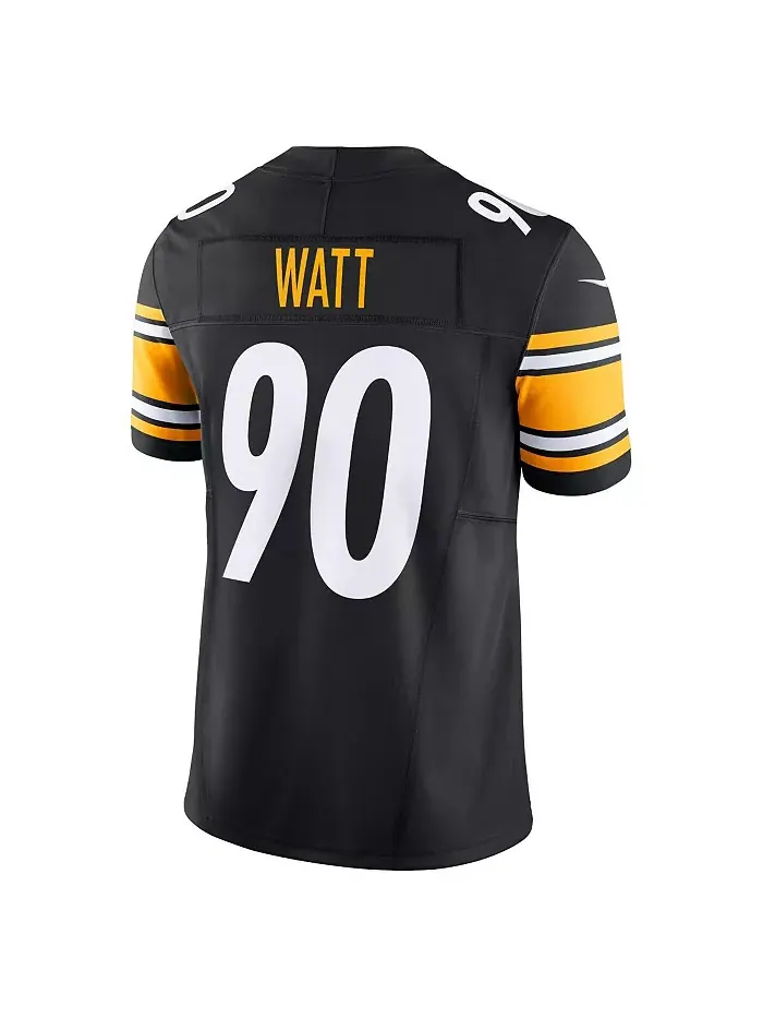 Мужская джерси Pittsburgh Steelers Vapor F.U.S.E. Limited Alternate 2 T.J. Watt Nike — изображение 2 из 5, черный белый