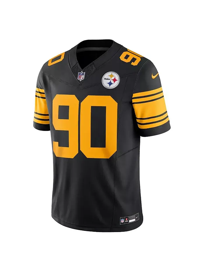 Мужская джерси Pittsburgh Steelers Vapor F.U.S.E. Limited Alternate 2 T.J. Watt Nike — изображение 4 из 5, черный белый