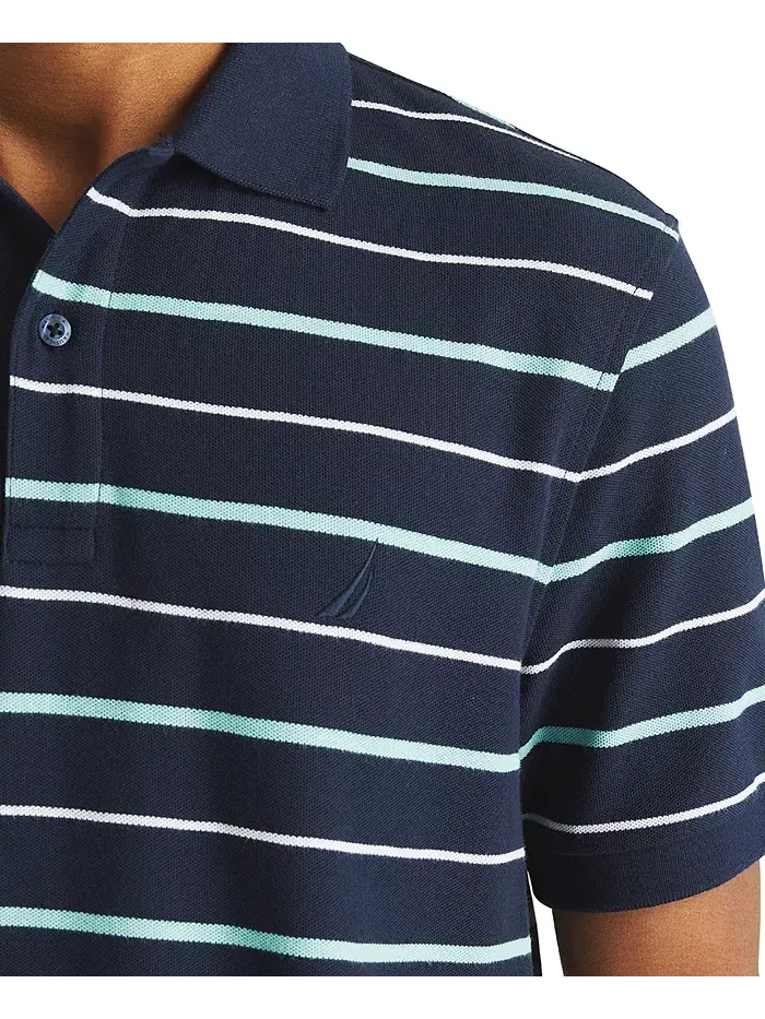 Мужская поло классического кроя с полосками Nautica — изображение 3 из 4, синий