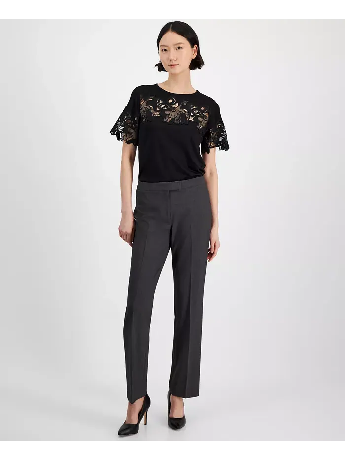 Брюки Modern Dress с би-стретч Anne Klein — изображение 1 из 4, серебристый
