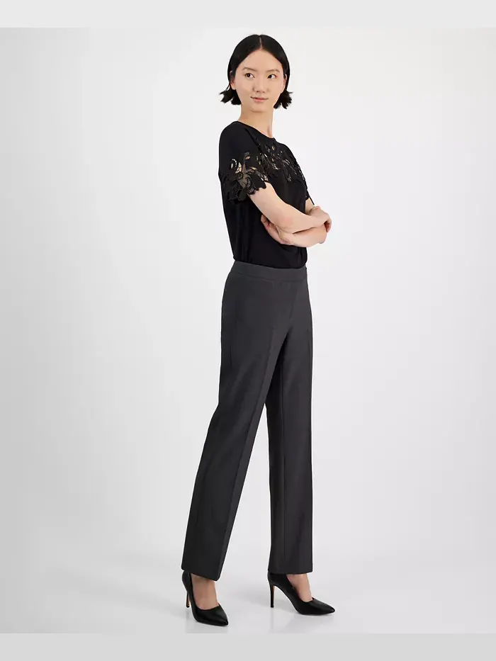 Брюки Modern Dress с би-стретч Anne Klein — изображение 2 из 4, серебристый