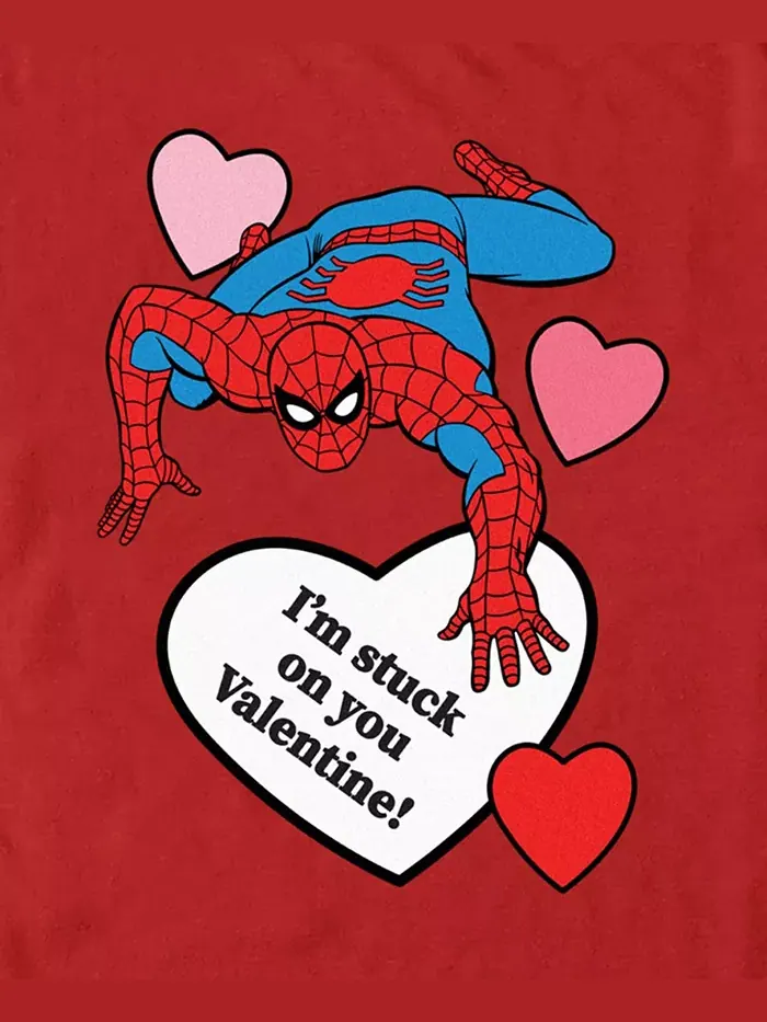 Мужская футболка с коротким рукавом Spiderman I'm Stuck On You Fifth Sun — изображение 3 из 3, красный