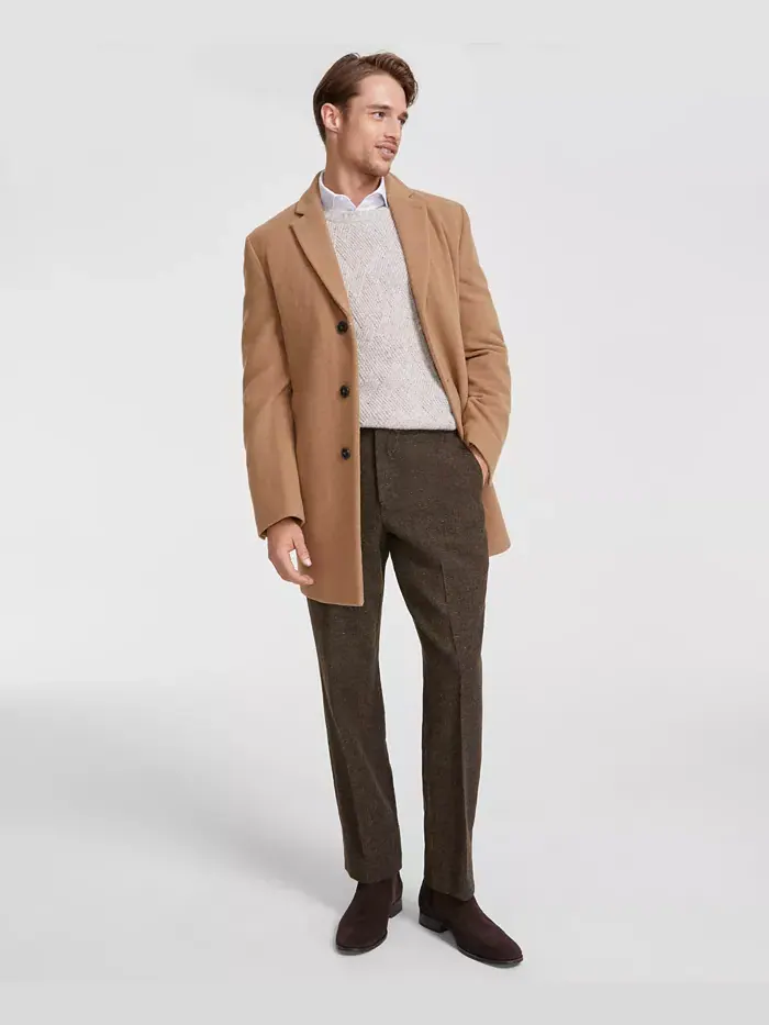 Мужское пальто из шерстяной смеси Prosper Slim Fit Calvin Klein