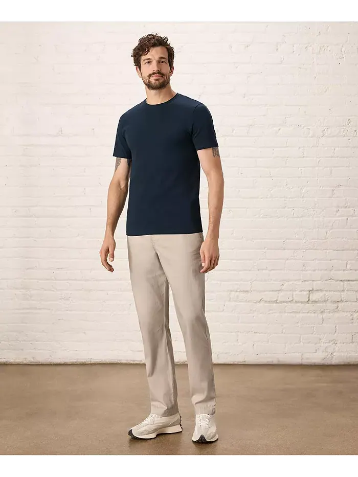 Мужская футболка из органического хлопка Luxe Stretch Jersey Slim с круглым вырезом Pact — изображение 2 из 2, синий