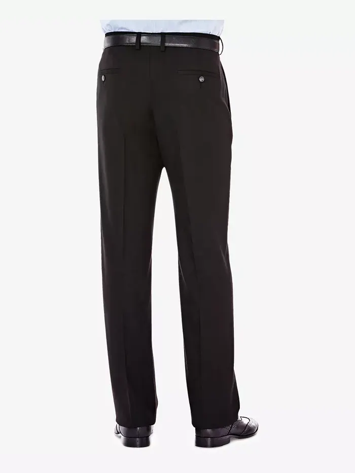 JMH Men Premium Stretch Классические брюки с плоской передней частью Haggar — изображение 2 из 3, черный
