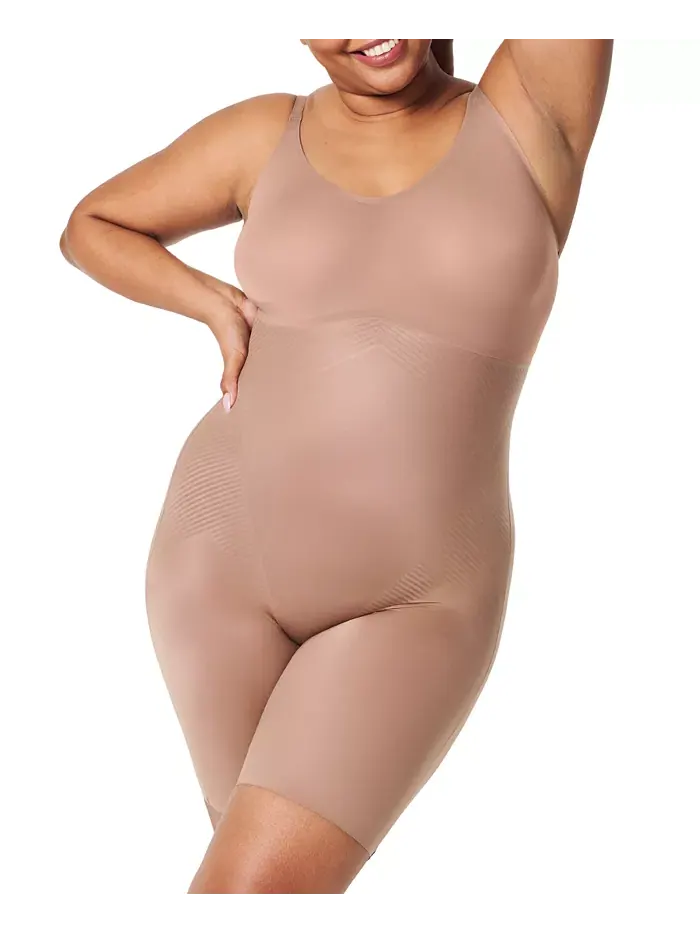 Женский боди Thinstincts Mid-Thigh 10380R SPANX — изображение 1 из 1, черный