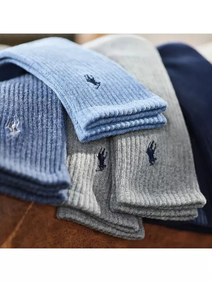 Мужские носки Performance Sport Crew, 6 пар Polo Ralph Lauren — изображение 2 из 2, джинсовый синий