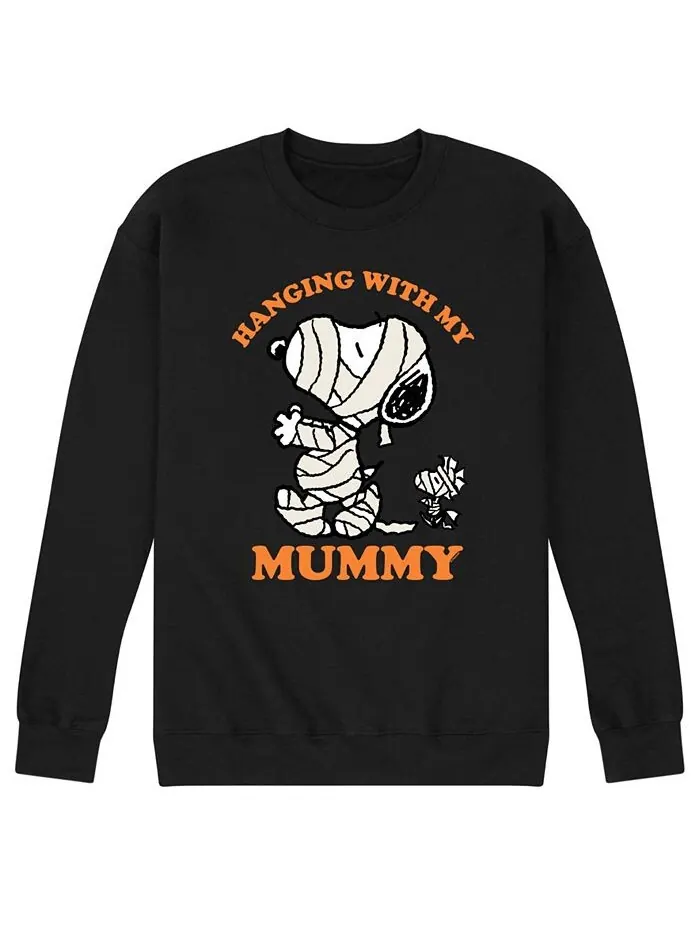 Мужская флисовая футболка Peanuts Hanging With Mummy AIRWAVES — изображение 1 из 2, черный