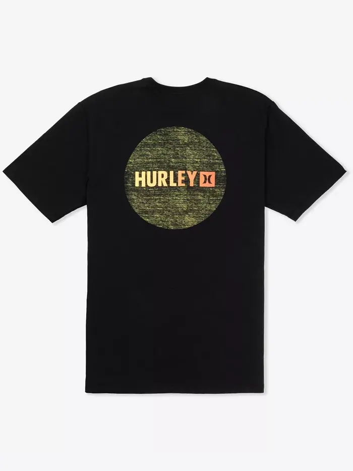 Мужская футболка с круглым градиентом с коротким рукавом Circle Gradient Hurley — изображение 3 из 7, черный