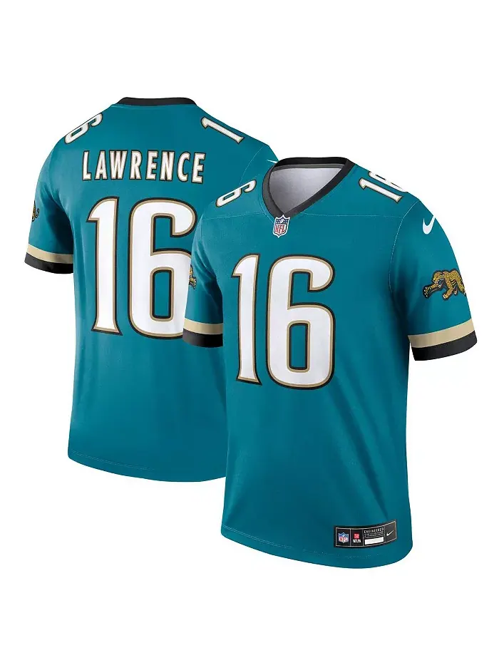 Мужская футболка Jacksonville Jaguars в стиле ретро Prowler, модель Trevor Lawrence, цвет морской — изображение 1 из 3