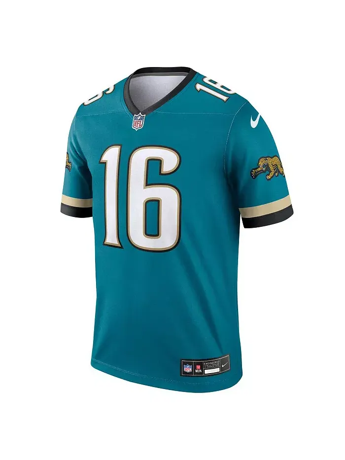 Мужская футболка Jacksonville Jaguars в стиле ретро Prowler, модель Trevor Lawrence, цвет морской — изображение 5 из 5