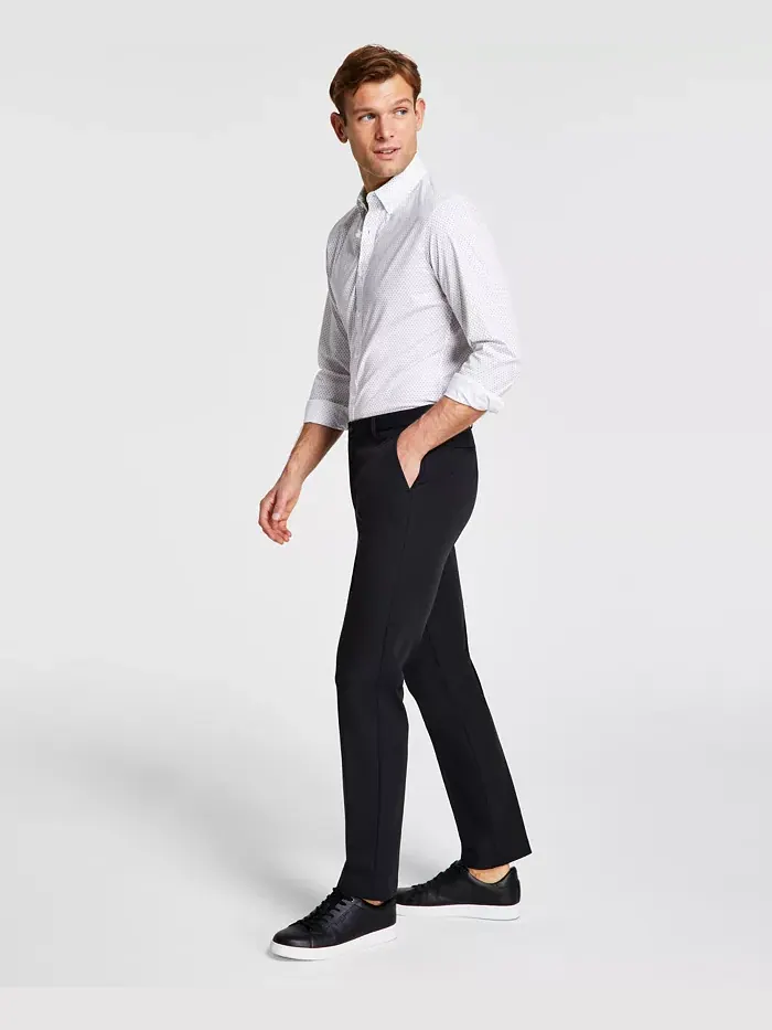 Мужские классические хлопковые брюки с эластаном Performance Pants Michael Kors — 1