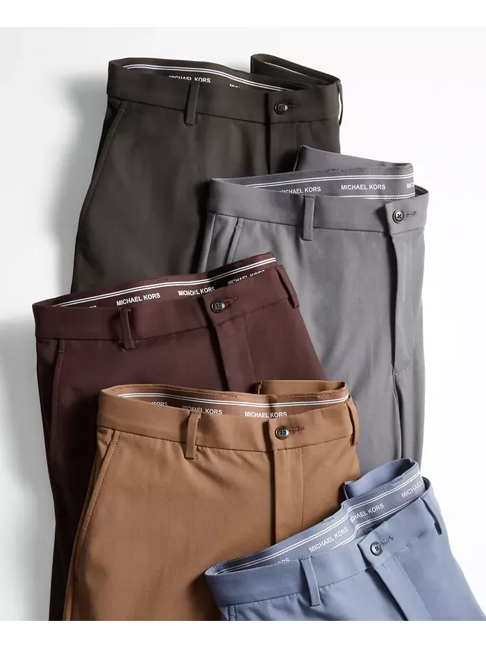 Мужские классические хлопковые брюки с эластаном Performance Pants Michael Kors — 9