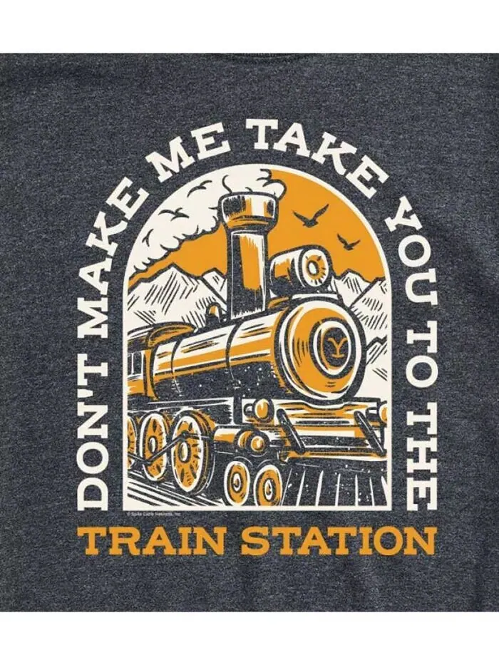 Мужская футболка с короткими рукавами Hybrid Apparel Dont Make Me Take You Train Station AIRWAVES — изображение 5 из 8