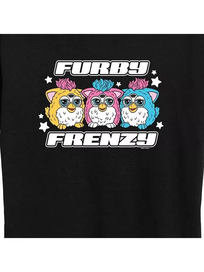 Модная футболка с рисунком Furby больших размеров Hybrid Apparel — изображение 3 из 3, черный