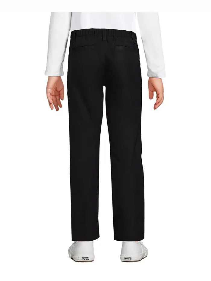Брюки Active Performance Chino для девочек старшего возраста Lands' End — изображение 3 из 3, черный