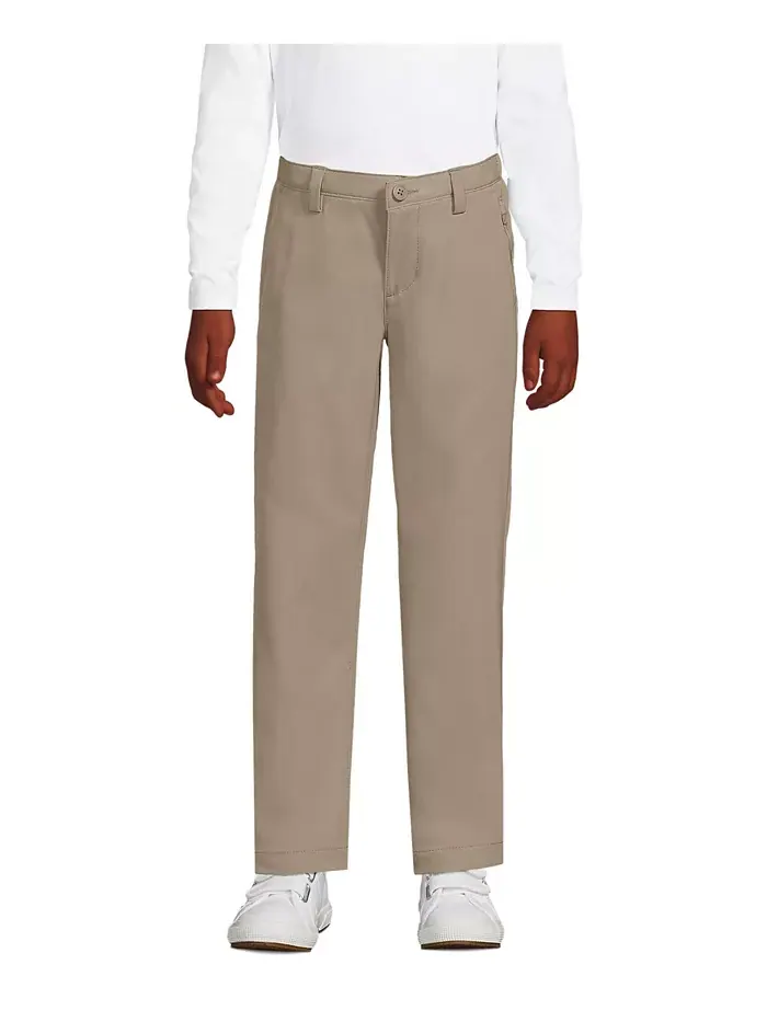 Брюки Active Performance Chino для девочек старшего возраста Lands' End — изображение 1 из 3, хаки