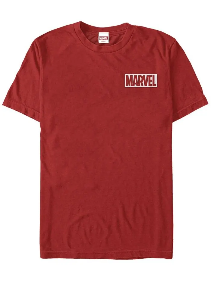 Мужская простая белая футболка с короткими рукавами и логотипом комиксов Marvel Fifth Sun — изображение 1 из 4, красный